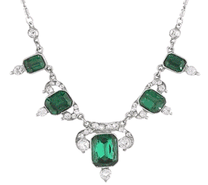 Gif animé bijoux collier vert